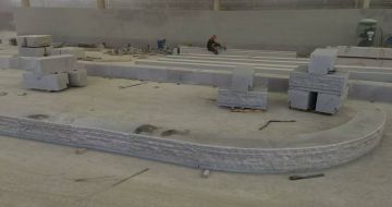 咸宁 芝麻白整石坐凳（光面+自然面）