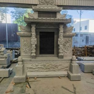 咸宁 芝麻灰高档墓碑、土墓，一套也支持定做