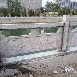 咸宁 芙蓉白大花桥梁、河道，石材栏杆、围栏、护栏