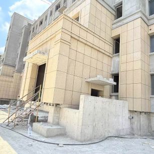 咸宁 黄金麻干挂，工地实拍