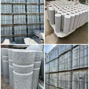 咸宁 芝麻白花岗岩挡车柱、隔离柱多少钱