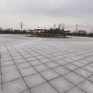 咸宁 芝麻白火烧面-公园广场地铺效果