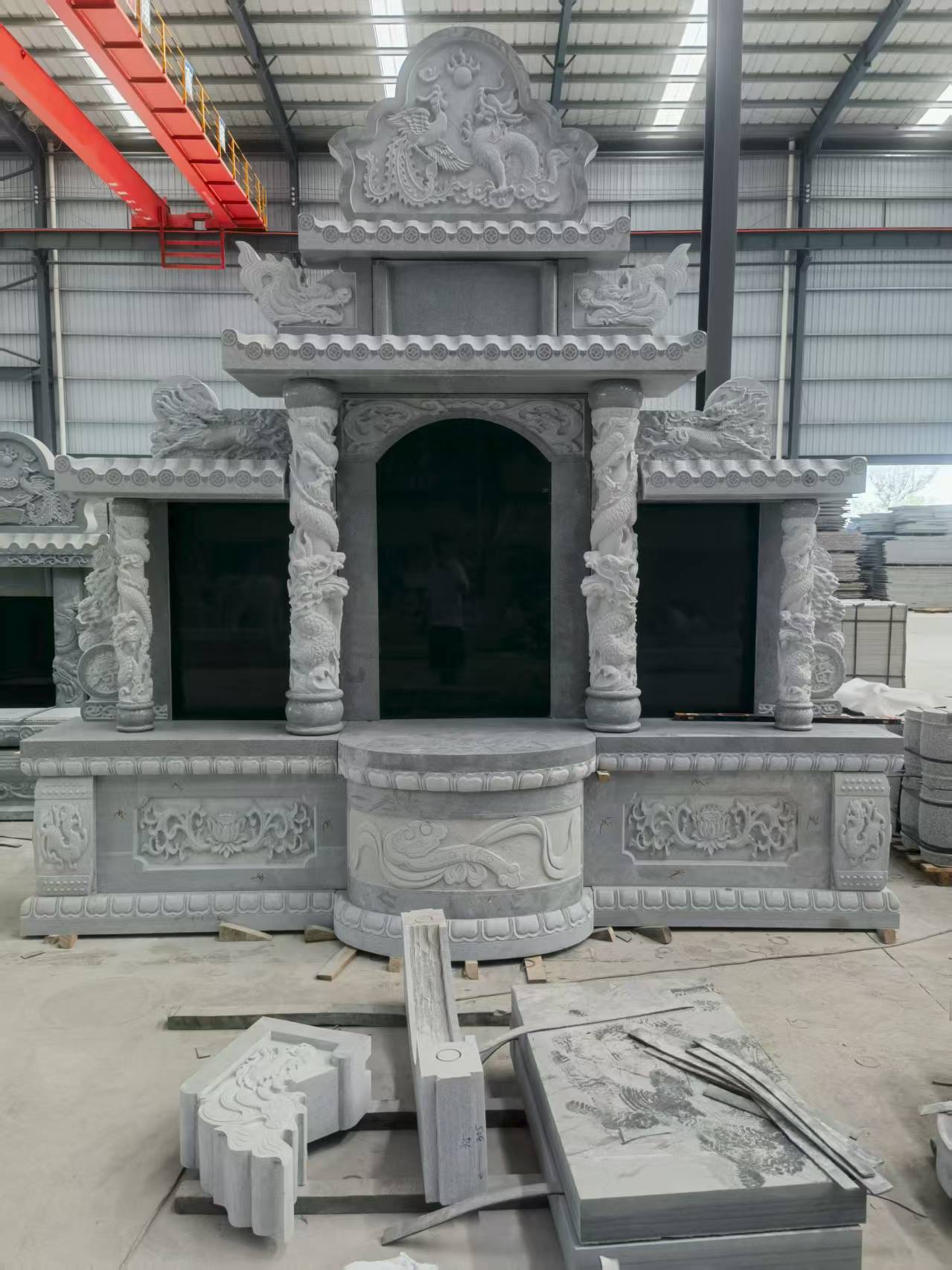 咸宁 芝麻灰高档墓碑，土墓，可定制