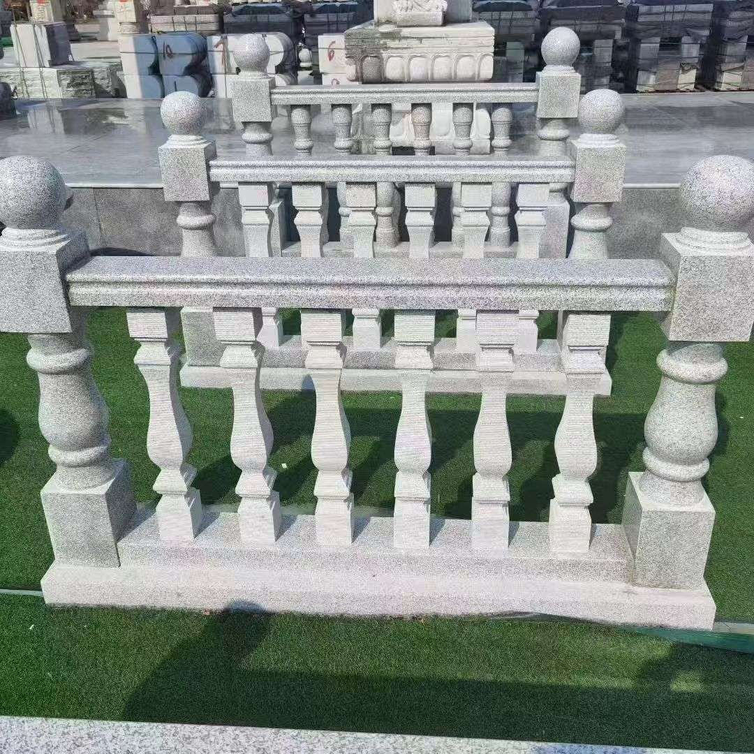 咸宁 别墅石材栏杆特写